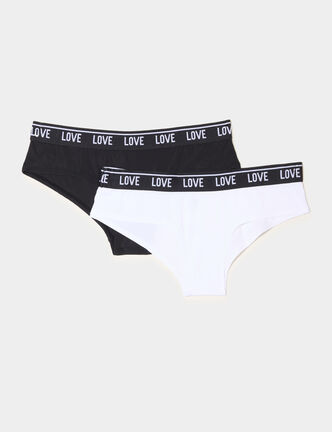 Lot 2 shortys noir femme