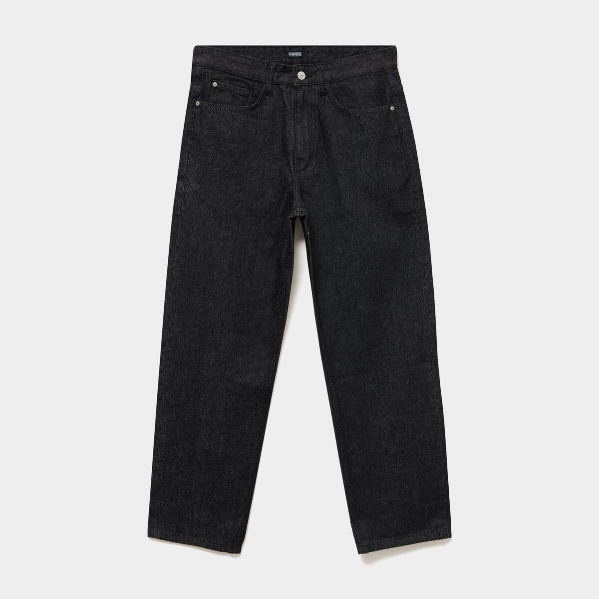 Jean relaxed 5 poches coton denim noir homme