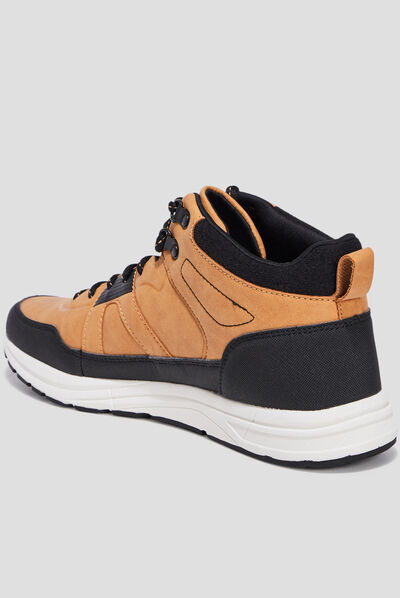Baskets montantes Trappeur jaune homme