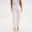 Pantalon jogging droit molleton rose clair femme