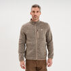 Gilet manches longues col montant marron homme