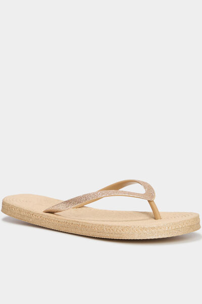 Tongs de plage &agrave; paillettes multicolore femme