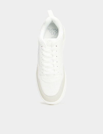 Tennis basses &agrave; lacets Kappa blanc homme