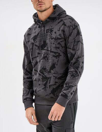 Sweat à capuche hoodie Liberto gris foncé homme