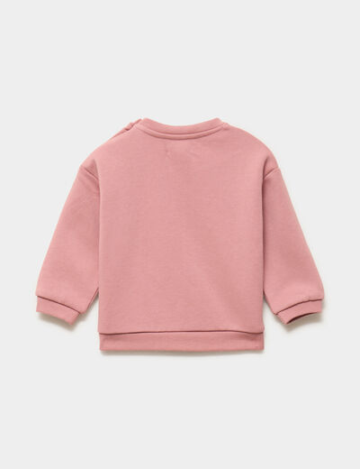 Ensemble de jogging molletonn&eacute; rose b&eacute;b&eacute; fille
