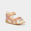 Sandales en cuir Kickers Binsia rose fille