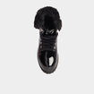 Bottines vernies bords fourrés noir fille