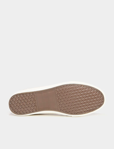 Tennis basses &agrave; lacets sable homme