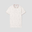 Polo jersey droit manches courtes coton beige homme
