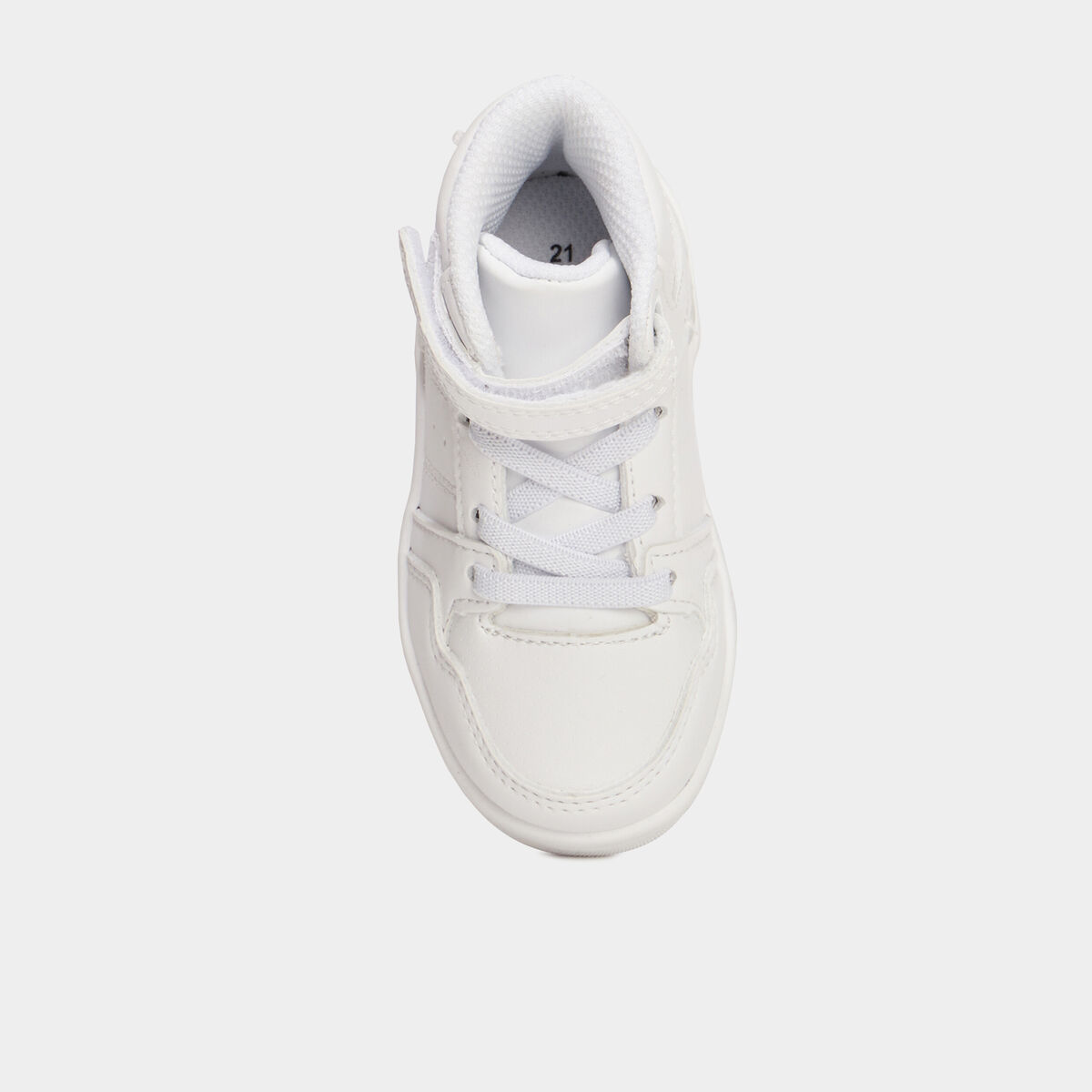 Baskets montantes à scratchs blanc bébé garçon