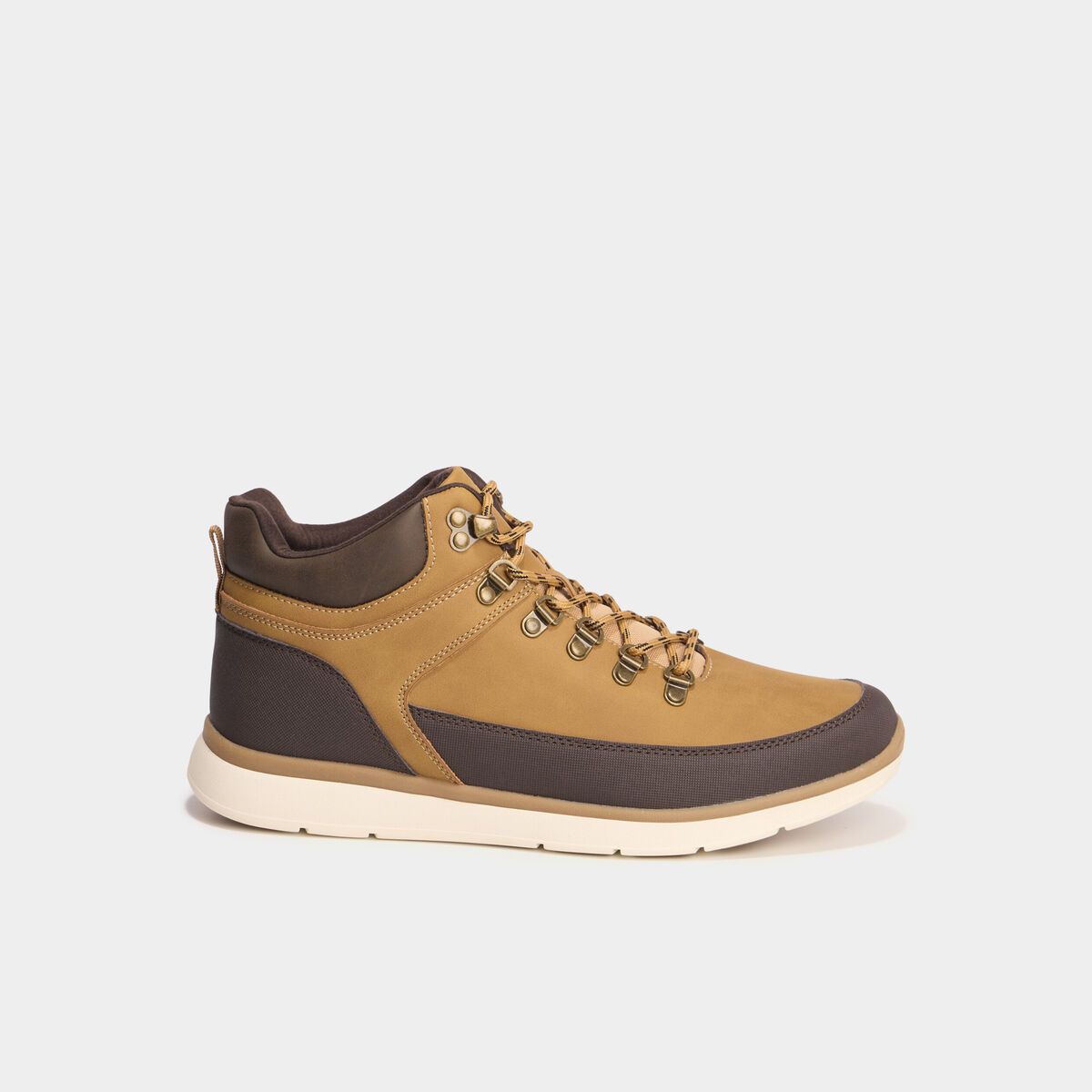 Bottines montantes &agrave; lacets marron clair homme
