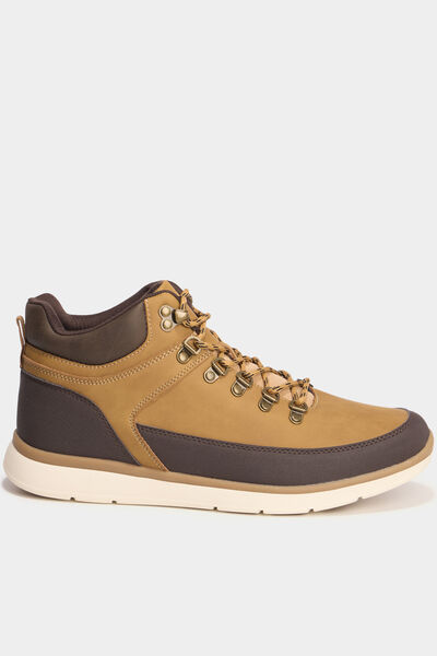 Bottines montantes &agrave; lacets marron clair homme