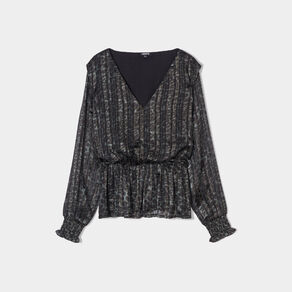 blouse cintree col en v liberto vert kaki femme Blouse cintrée col en V Liberto vert kaki femme
