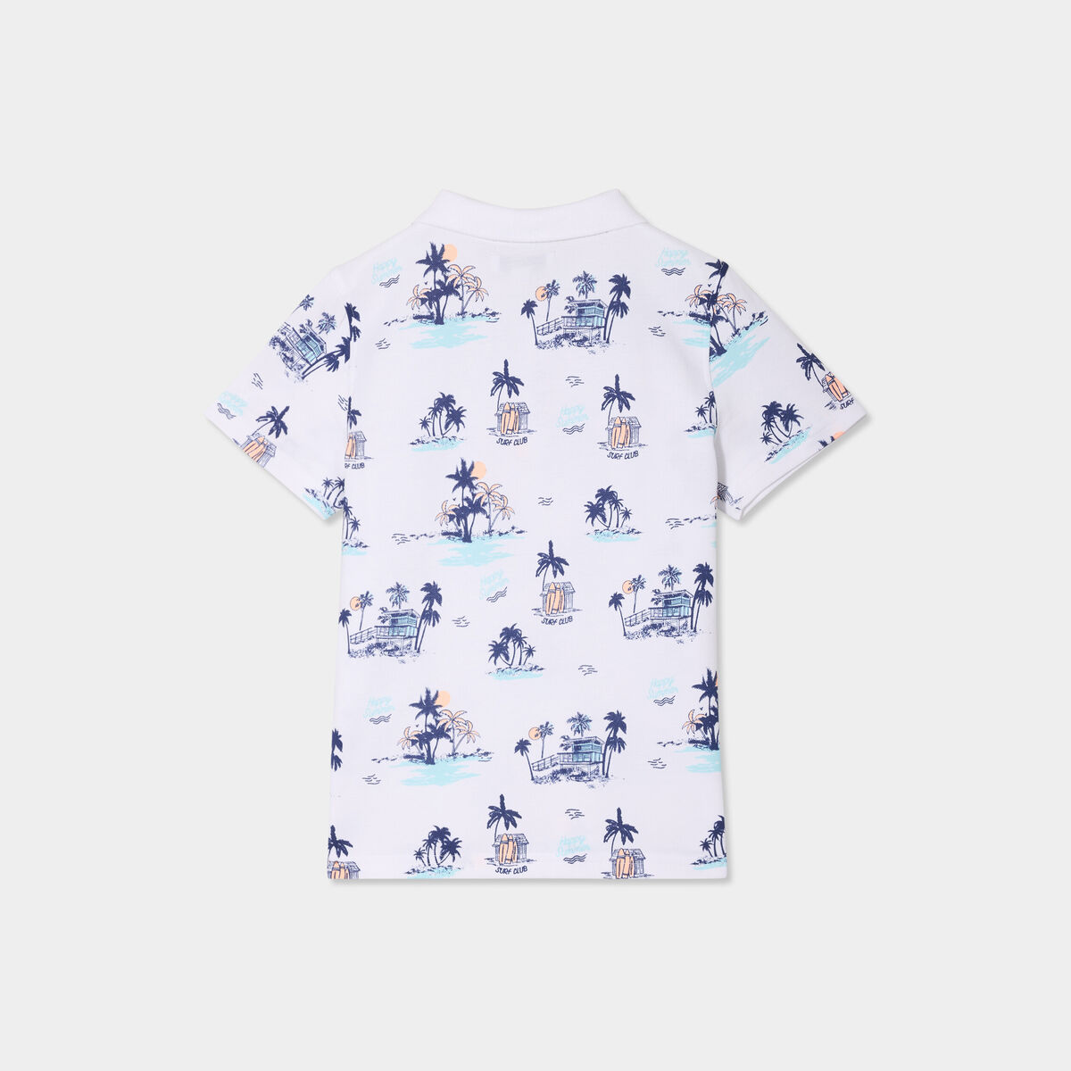 Polo manches courtes blanc garçon