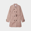 Trench mi-long ceinturé ajusté marron femme