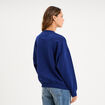 Sweat col rond manches longues bleu fonc&eacute; femme