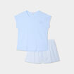 Ensemble pyjama short et t-shirt bleu femme
