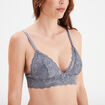 Soutien-gorge triangle paddé bleu gris femme