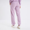 Pantalon jogging droit molleton violet clair femme