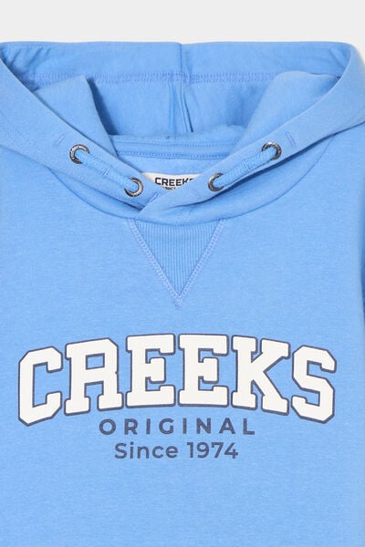 Sweat &agrave; capuche hoodie bleu lavande gar&ccedil;on