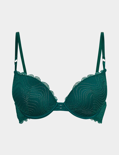 Soutien-gorge maxi push-up padded vert foncé femme