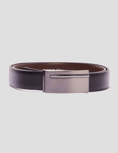 Ceinture réversible noir homme