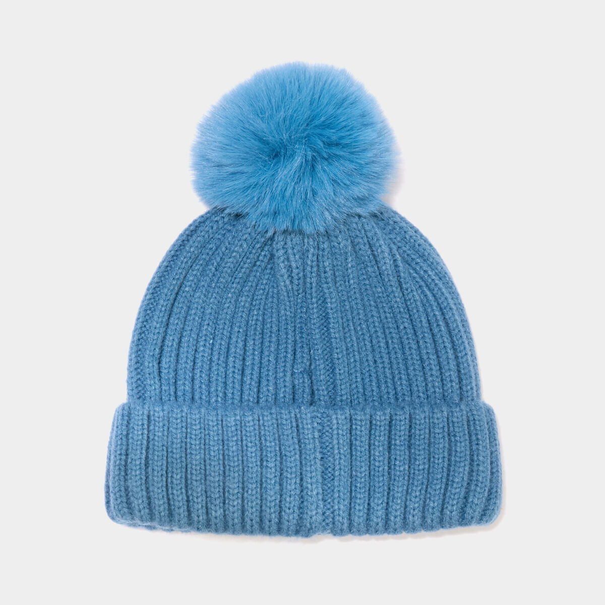 Bonnet &agrave; pompon bleu gar&ccedil;on