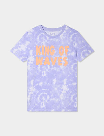 T-shirt manches courtes coton parme garçon