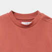 Sweat poche ventrale et &eacute;paule boutonn&eacute;e terracotta b&eacute;b&eacute; gar&ccedil;on