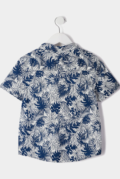 Chemise manches courtes ecru garçon
