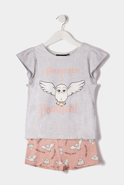 Ensemble de pyjama Harry Potter gris clair fille