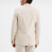 Veste blazer droite lin m&eacute;lang&eacute; gris clair homme