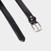 Ceinture rectangulaire en cuir noir homme