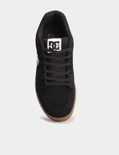 Baskets en cuir su&eacute;dine antid&eacute;rapantes camel homme