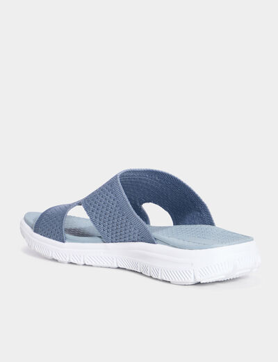 Chaussons mules confort gris femme