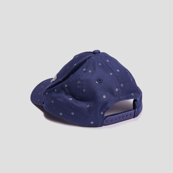 Casquette avec perles bleu marine fille