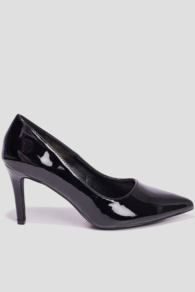 Escarpins vernis à talons Mosquitos noir femme