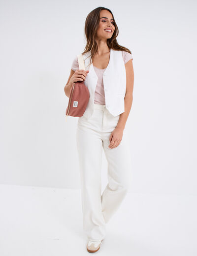 T-shirt manches courtes rose clair femme