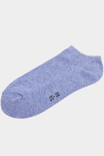 Lot 5 paires chaussettes invisibles bleu mixte