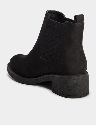 Boots chelsea talons 4 cm noir femme