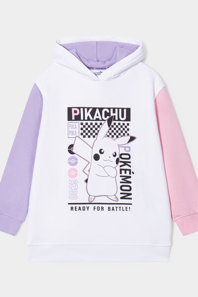 Sweat à capuche hoodie Pokémon Pikachu multicolore fille