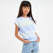T-shirt manches courtes coton ecru fille
