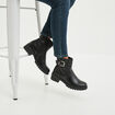 Bottines ranger avec boucles noir femme