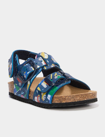 Sandales à boucles bleu marine bébé garçon