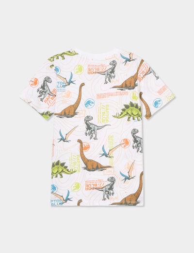 T-shirt manches courtes Jurassic World blanc garçon