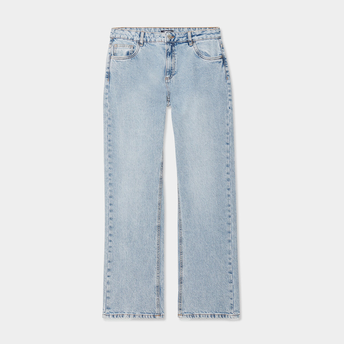 Jeans large taille basse coton Creeks denim triple stone femme