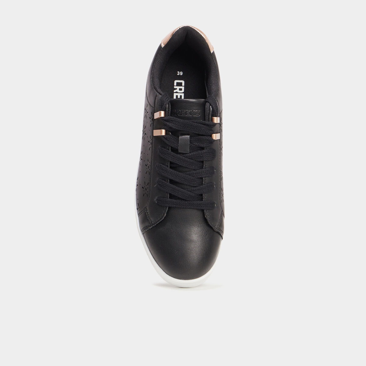 Tennis basses perforées Creeks noir femme