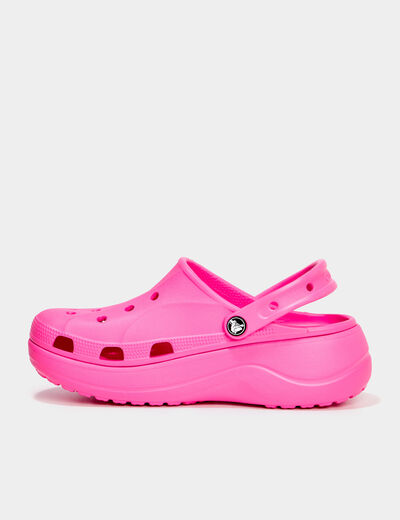 Sabots plateformes Crocs rose femme