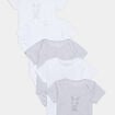 Lot 5 bodies US coton gris clair bébé