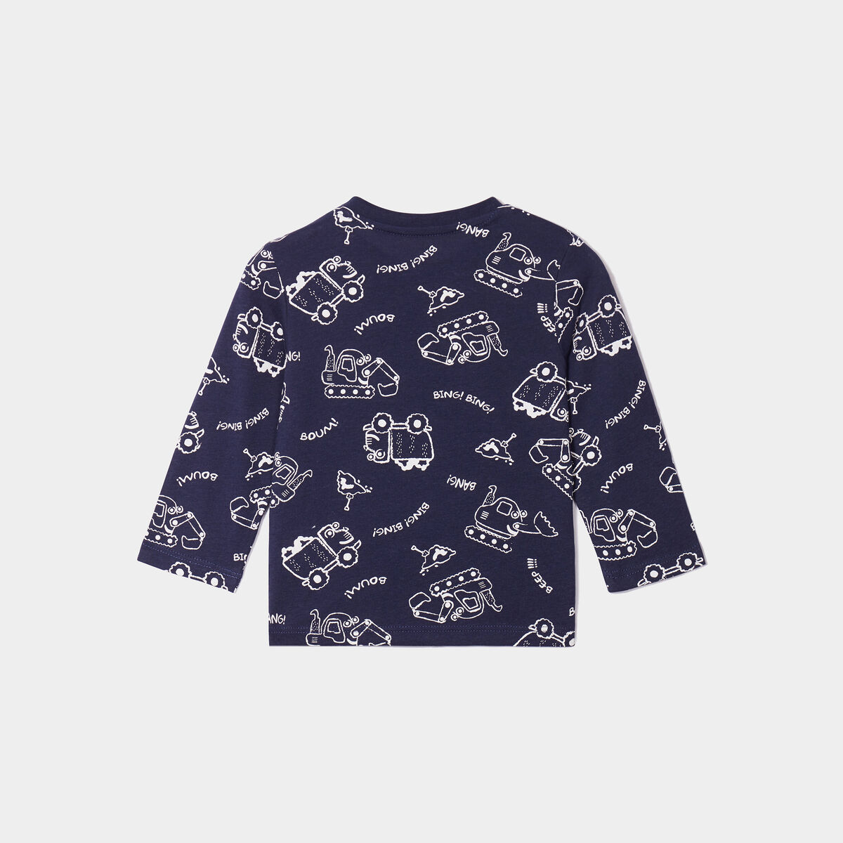 T-shirt manches longues coton bleu marine bébé garçon